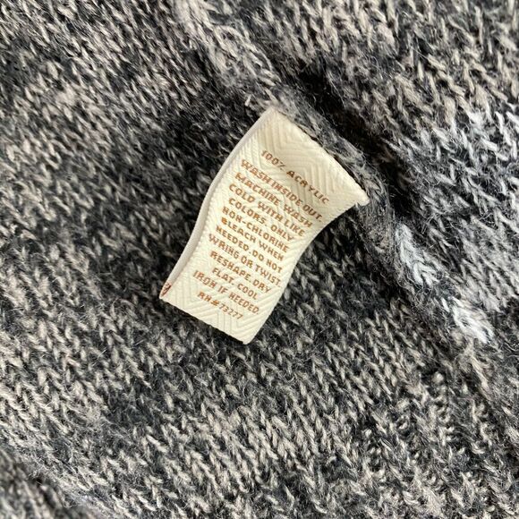 Sonoma Cardigan Women XL Gray Striped Open Front Long Sleeve Knit Acrylic Casual - Picture 6 of 9